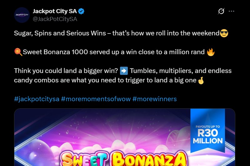 Twitter R916K Sweet Bonanza 1000 Big Win